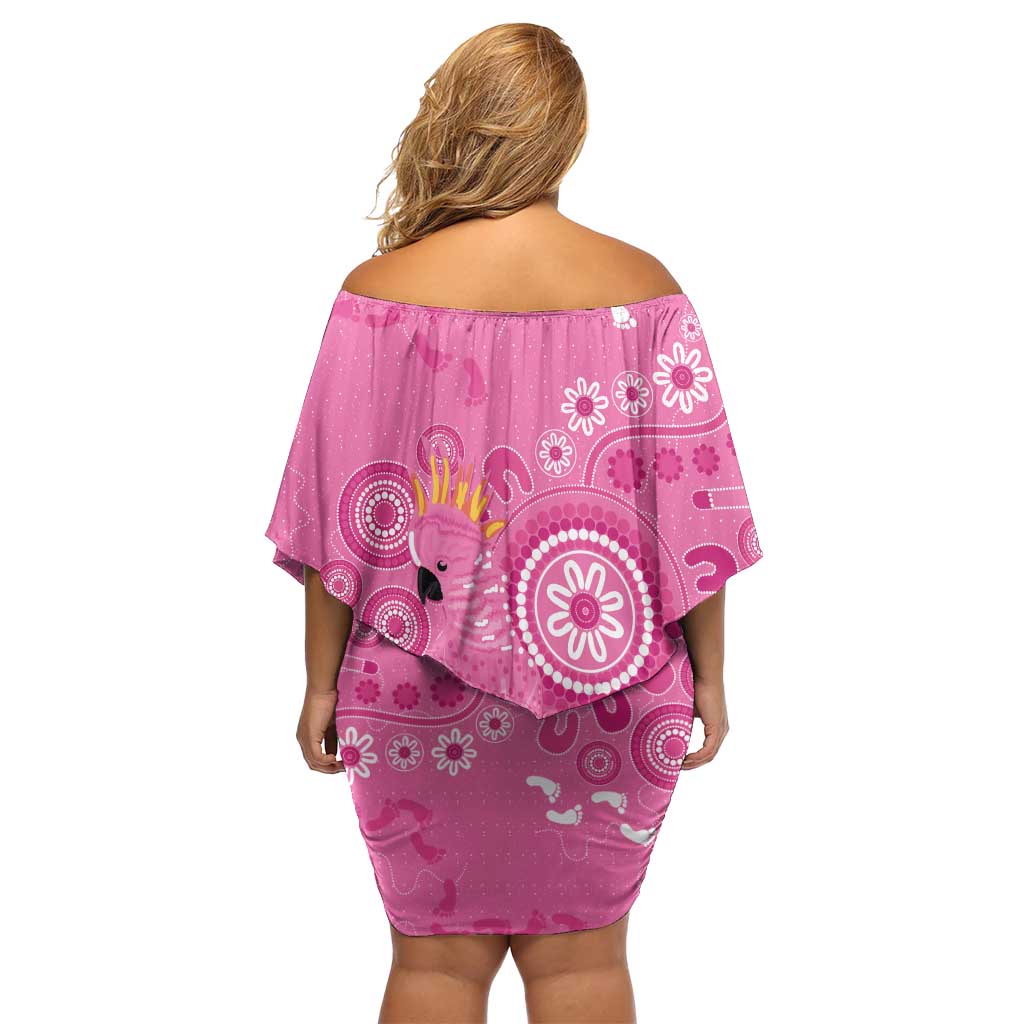 Pink Ribbon Australia Family Matching Off Shoulder Short Dress and Hawaiian Shirt Breast Cancer Awareness Aboriginal Cacatua leadbeateri - Vibe Hoodie