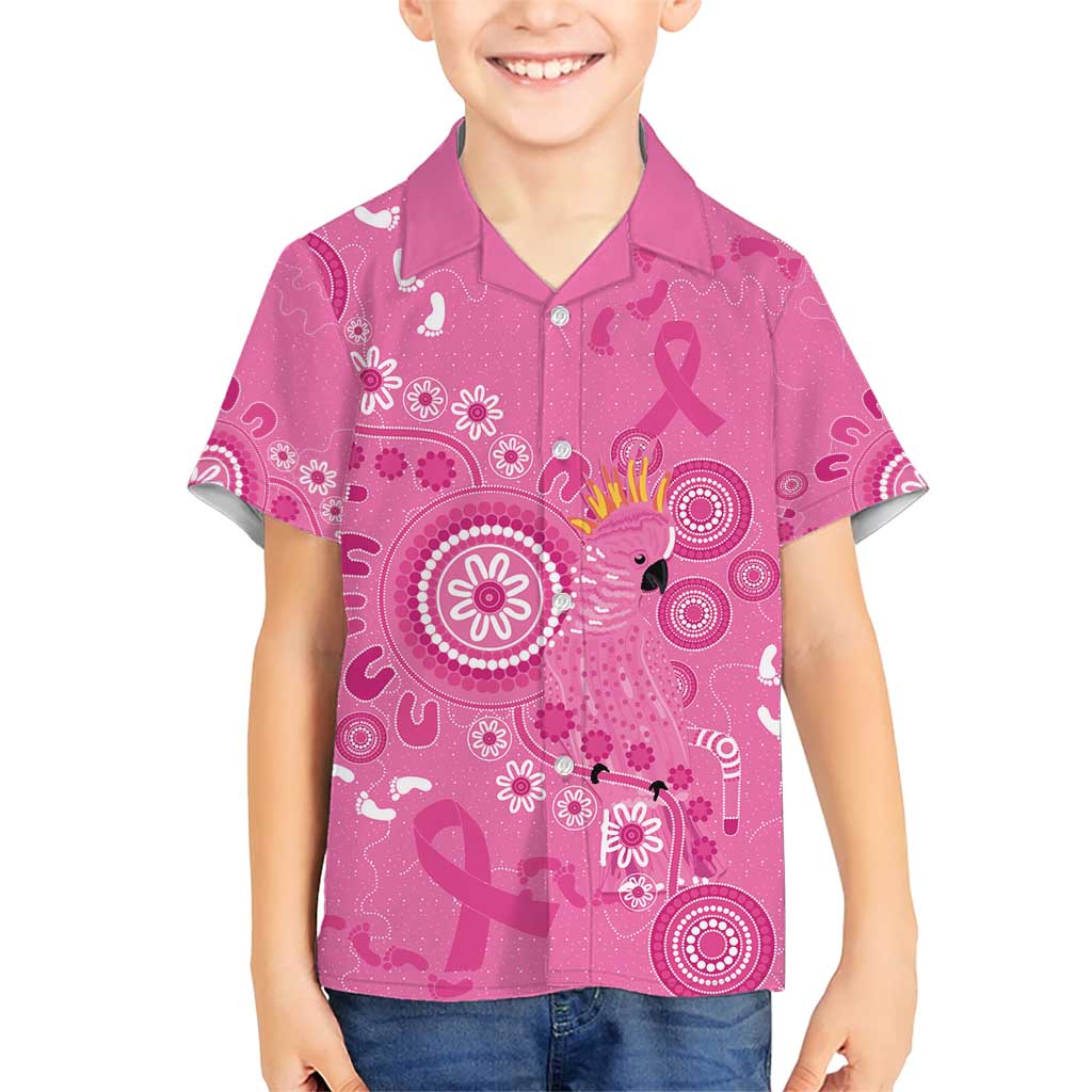 Pink Ribbon Australia Family Matching Short Sleeve Bodycon Dress and Hawaiian Shirt Breast Cancer Awareness Aboriginal Cacatua leadbeateri - Vibe Hoodie