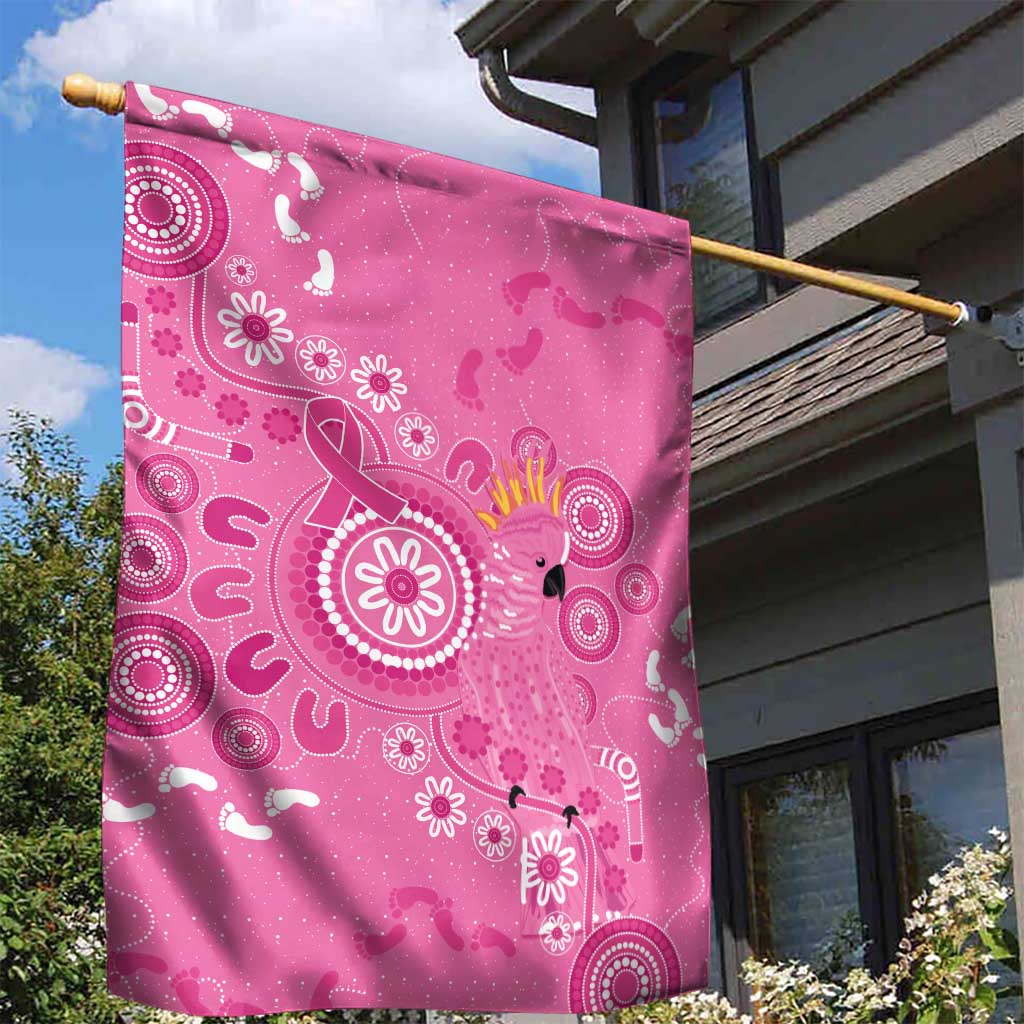 Pink Ribbon Australia Garden Flag Breast Cancer Awareness Aboriginal Cacatua leadbeateri - Vibe Hoodie