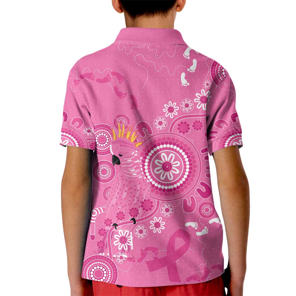 Pink Ribbon Australia Kid Polo Shirt Breast Cancer Awareness Aboriginal Cacatua leadbeateri - Vibe Hoodie