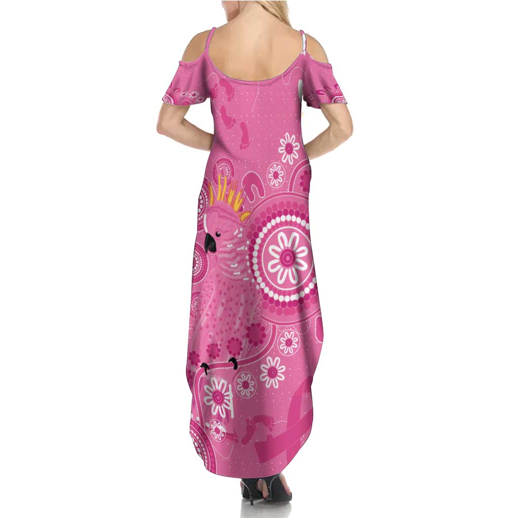 Pink Ribbon Australia Summer Maxi Dress Breast Cancer Awareness Aboriginal Cacatua leadbeateri - Vibe Hoodie