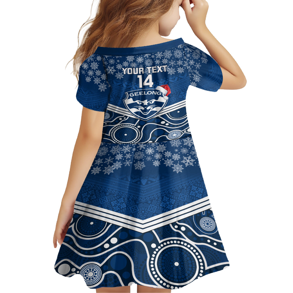 custom-geelong-football-christmas-family-matching-long-sleeve-bodycon-dress-and-hawaiian-shirt-merry-xmas-2023-mix-aboriginal-art