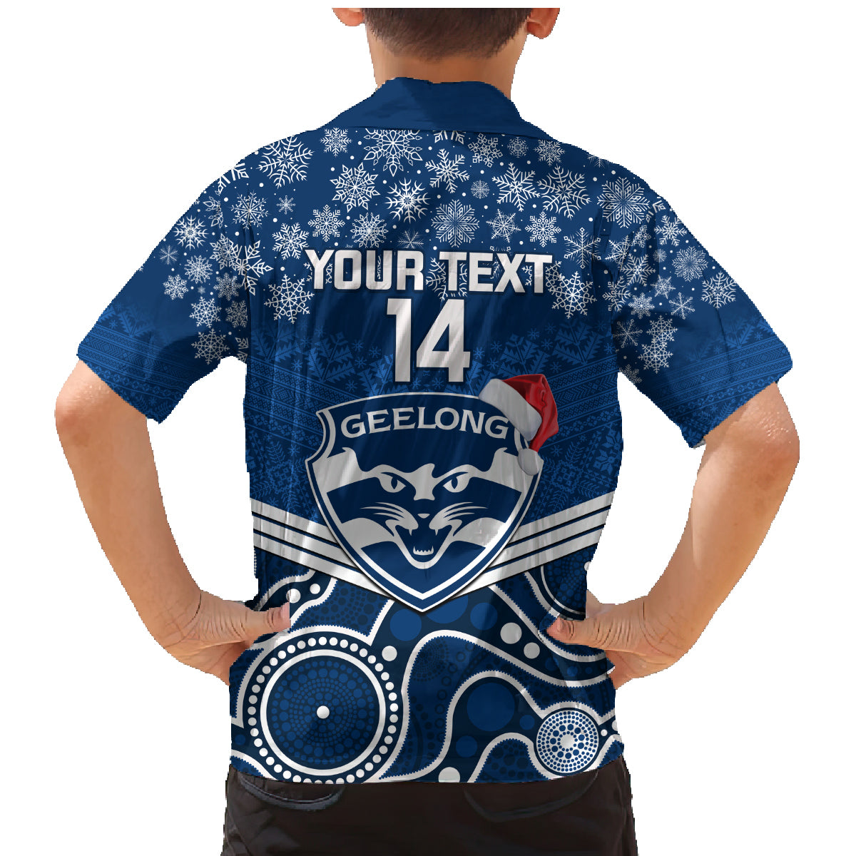 custom-geelong-football-christmas-family-matching-mermaid-dress-and-hawaiian-shirt-merry-xmas-2023-mix-aboriginal-art