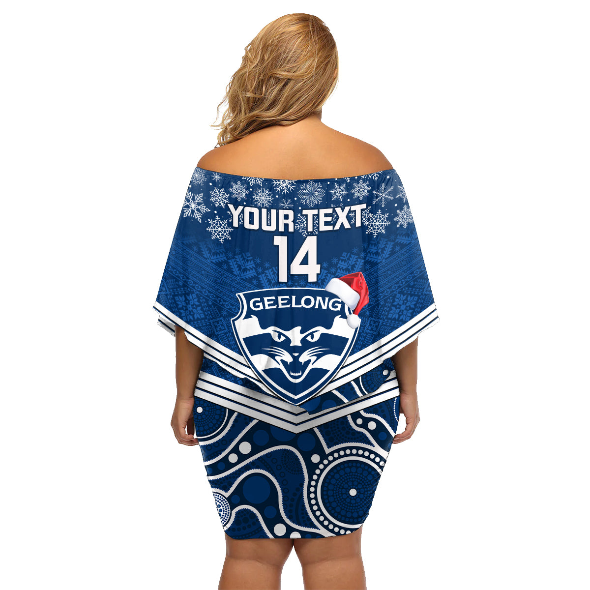 custom-geelong-football-christmas-family-matching-off-shoulder-short-dress-and-hawaiian-shirt-merry-xmas-2023-mix-aboriginal-art