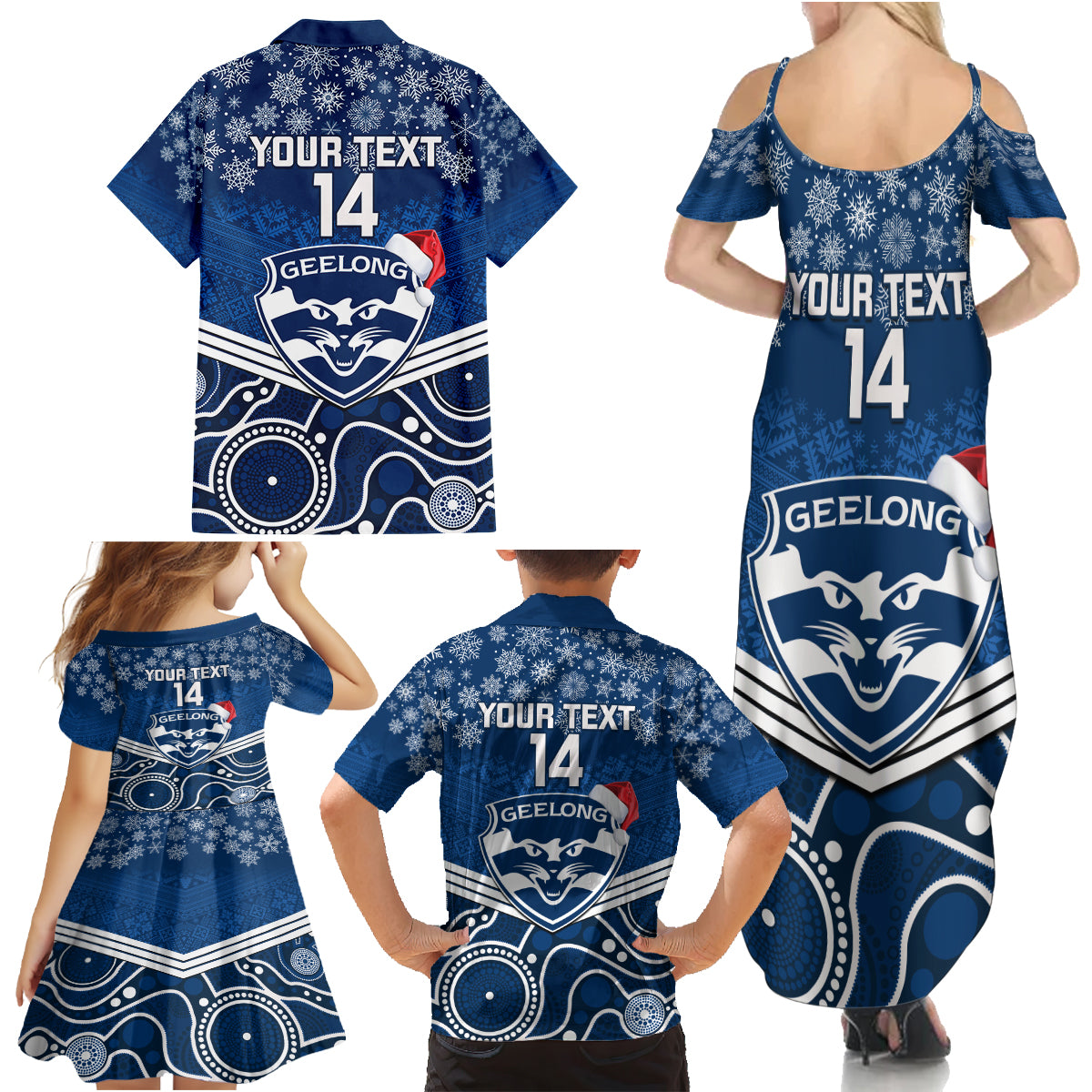 custom-geelong-football-christmas-family-matching-summer-maxi-dress-and-hawaiian-shirt-merry-xmas-2023-mix-aboriginal-art