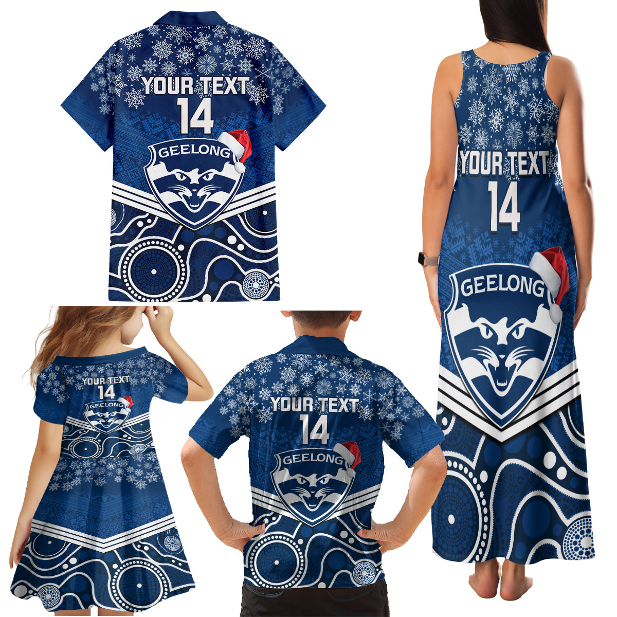 custom-geelong-football-christmas-family-matching-tank-maxi-dress-and-hawaiian-shirt-merry-xmas-2023-mix-aboriginal-art