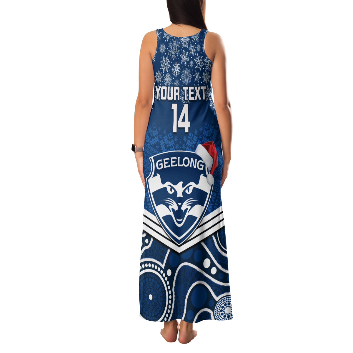 custom-geelong-football-christmas-family-matching-tank-maxi-dress-and-hawaiian-shirt-merry-xmas-2023-mix-aboriginal-art