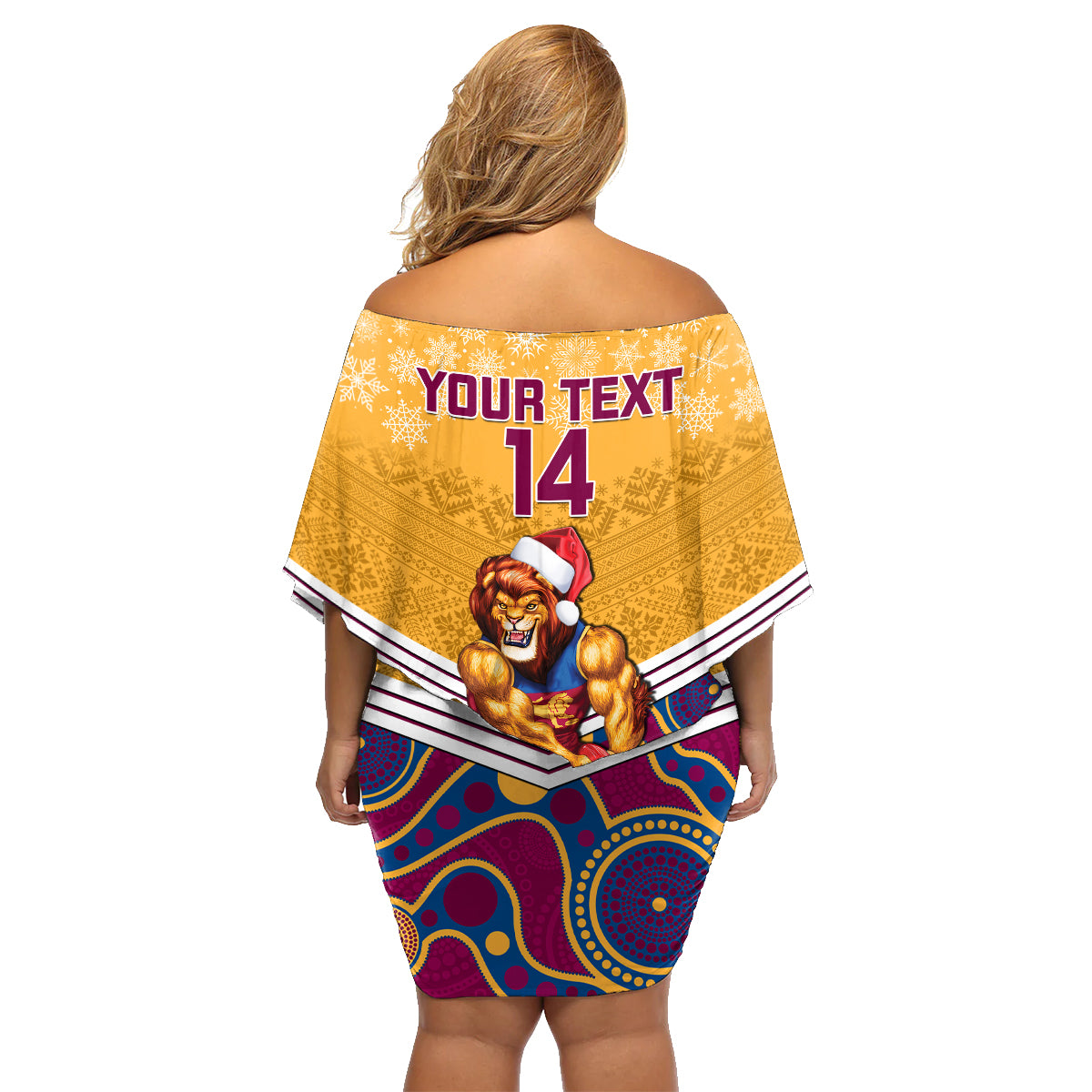 custom-brisbane-lions-football-christmas-family-matching-off-shoulder-short-dress-and-hawaiian-shirt-merry-xmas-2023-mix-aboriginal-art