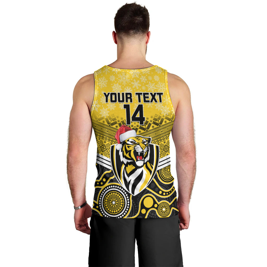 Custom Richmond Football Christmas Men Tank Top Merry Xmas 2023 Mix Aboriginal Art - Vibe Hoodie Shop