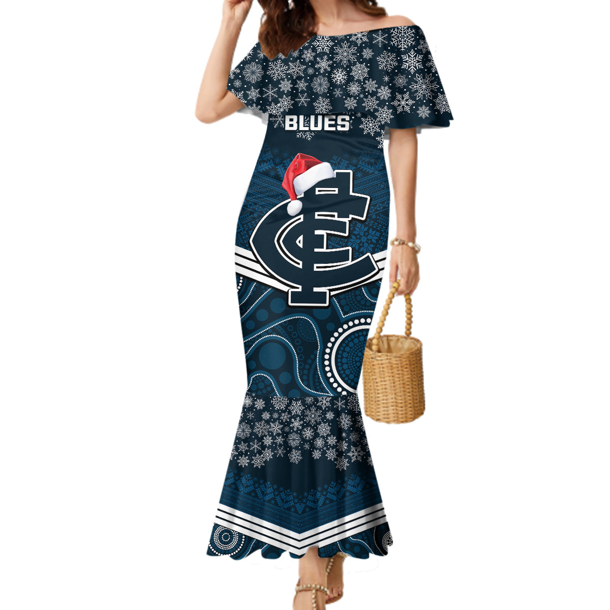 custom-blues-football-christmas-family-matching-mermaid-dress-and-hawaiian-shirt-merry-xmas-2023-mix-aboriginal-art