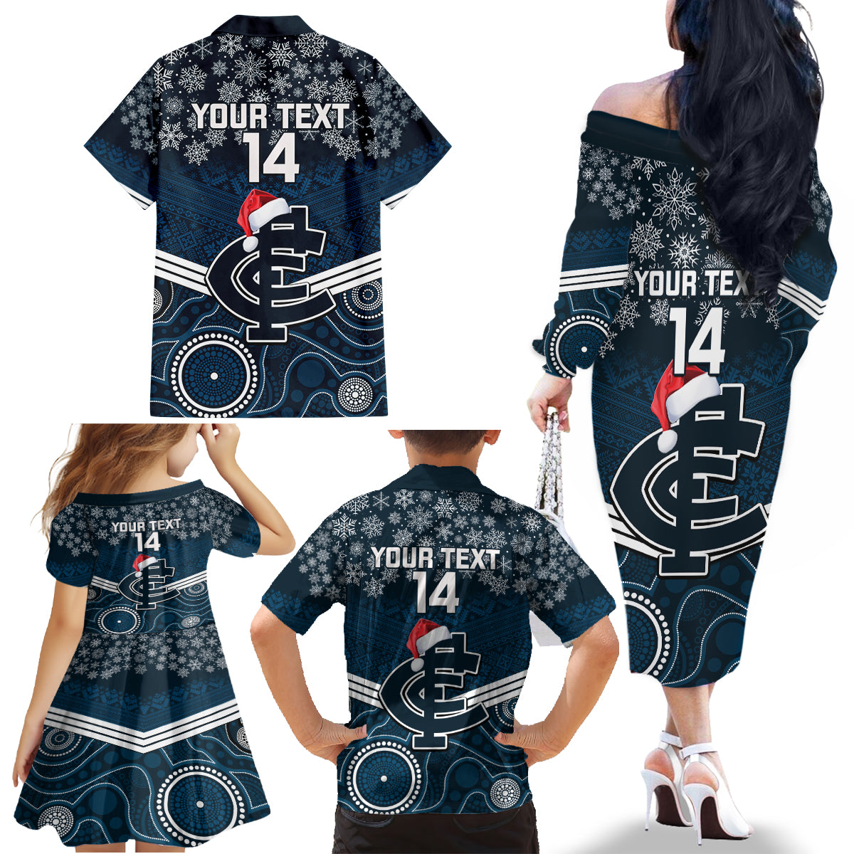 custom-blues-football-christmas-family-matching-off-shoulder-long-sleeve-dress-and-hawaiian-shirt-merry-xmas-2023-mix-aboriginal-art