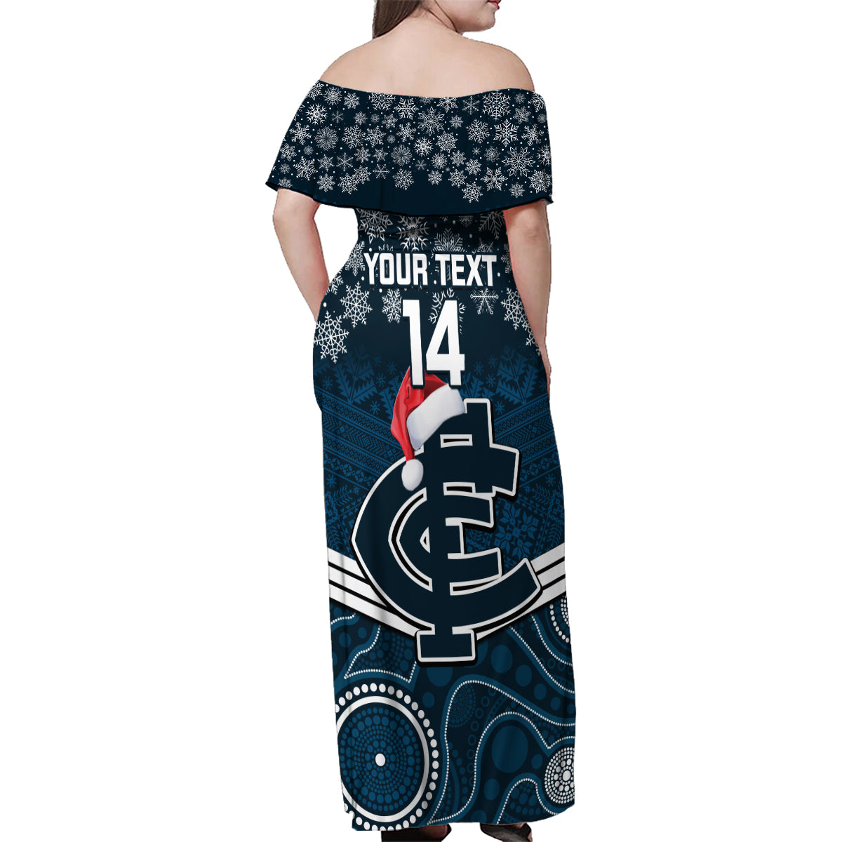 custom-blues-football-christmas-family-matching-off-shoulder-maxi-dress-and-hawaiian-shirt-merry-xmas-2023-mix-aboriginal-art