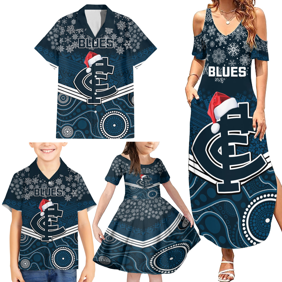 custom-blues-football-christmas-family-matching-summer-maxi-dress-and-hawaiian-shirt-merry-xmas-2023-mix-aboriginal-art