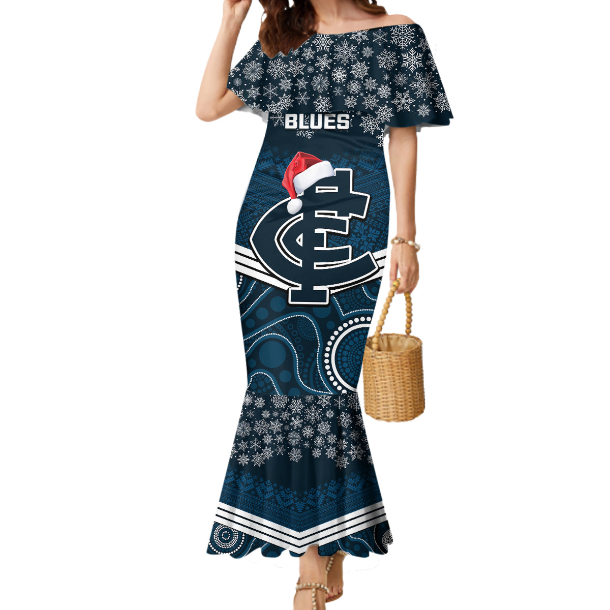 custom-blues-football-christmas-mermaid-dress-merry-xmas-2023-mix-aboriginal-art