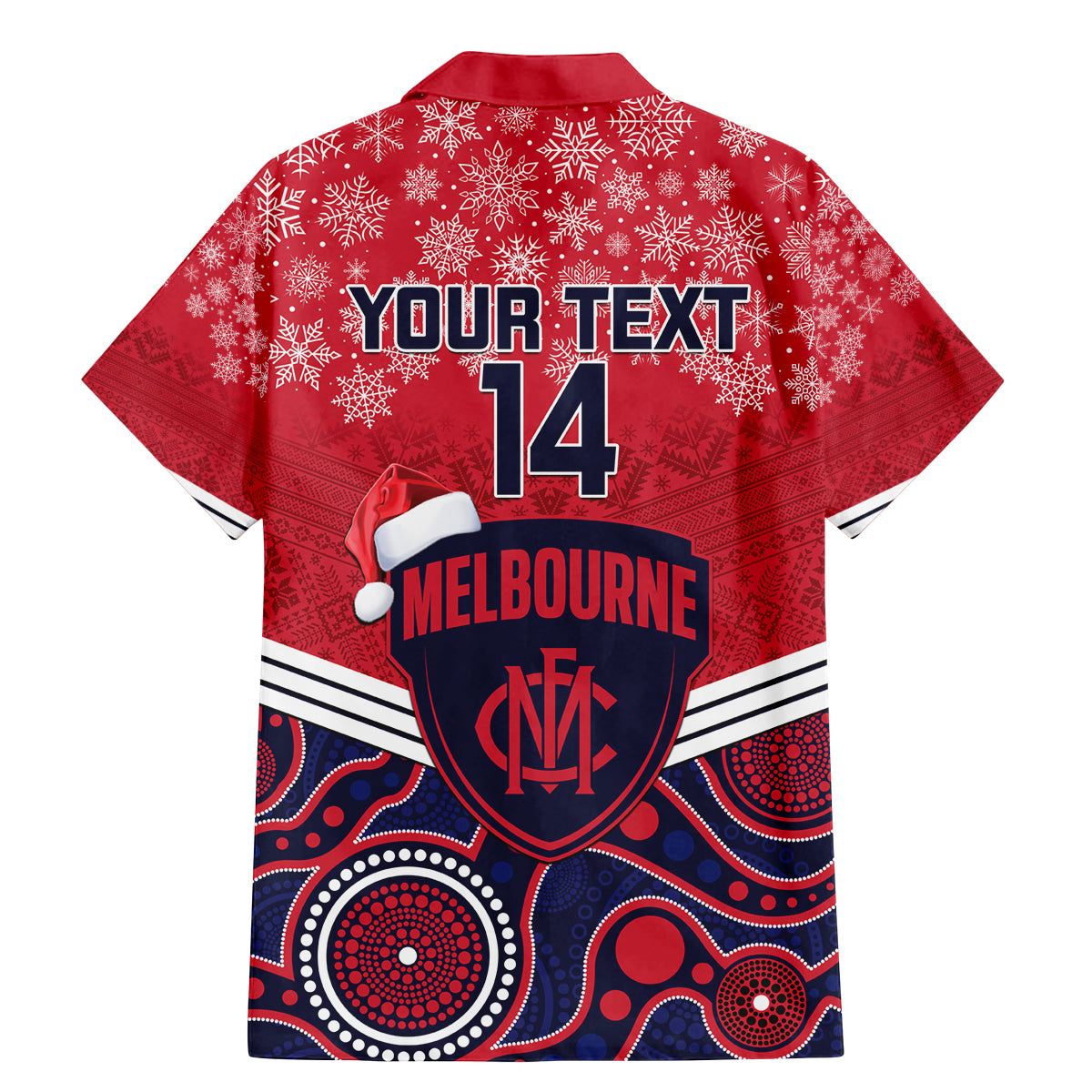 custom-melbourne-football-christmas-family-matching-mermaid-dress-and-hawaiian-shirt-merry-xmas-2023-mix-aboriginal-art