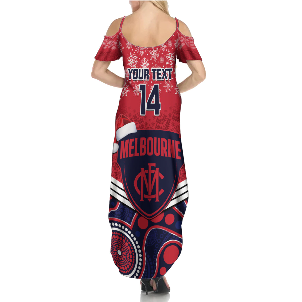 custom-melbourne-football-christmas-family-matching-summer-maxi-dress-and-hawaiian-shirt-merry-xmas-2023-mix-aboriginal-art