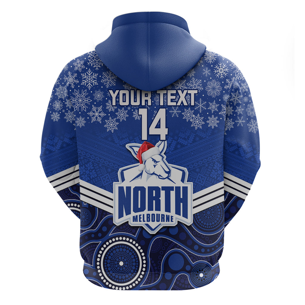 Custom North Melbourne Football Christmas Hoodie Merry Xmas 2023 Mix Aboriginal Art - Vibe Hoodie Shop