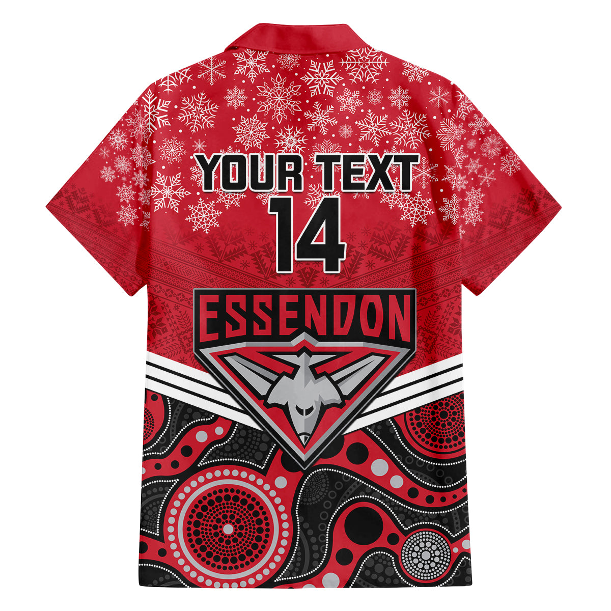 custom-essendon-football-christmas-family-matching-long-sleeve-bodycon-dress-and-hawaiian-shirt-merry-xmas-2023-mix-aboriginal-art