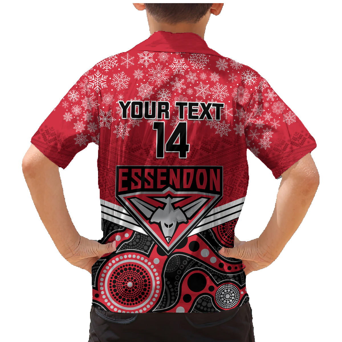 custom-essendon-football-christmas-family-matching-mermaid-dress-and-hawaiian-shirt-merry-xmas-2023-mix-aboriginal-art