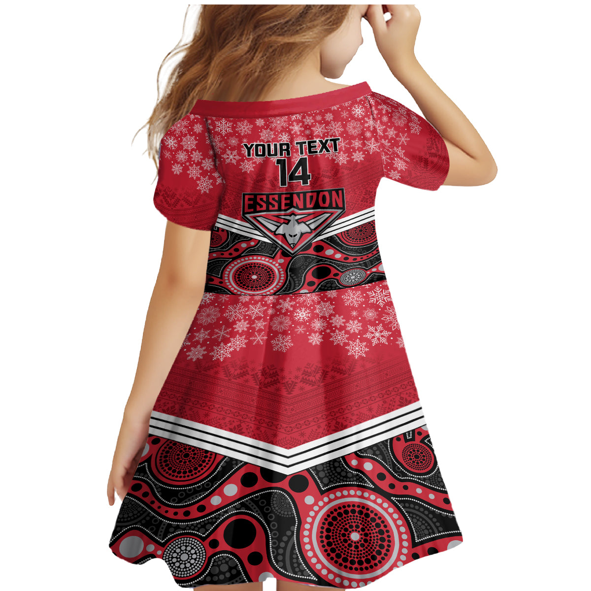 custom-essendon-football-christmas-family-matching-mermaid-dress-and-hawaiian-shirt-merry-xmas-2023-mix-aboriginal-art