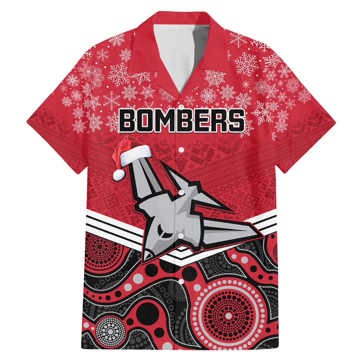 custom-essendon-football-christmas-family-matching-mermaid-dress-and-hawaiian-shirt-merry-xmas-2023-mix-aboriginal-art