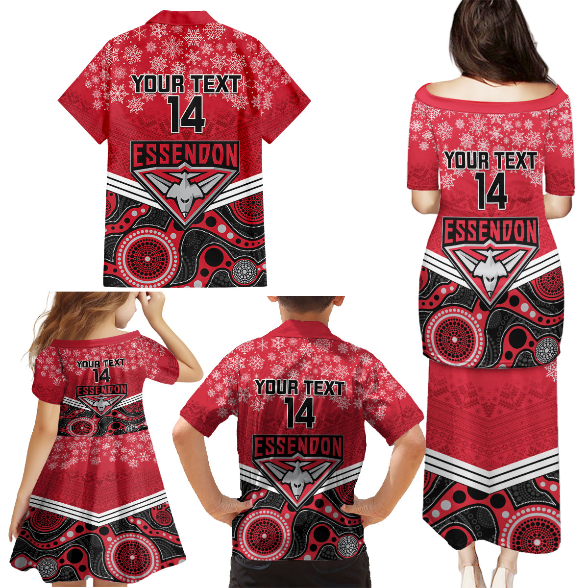 custom-essendon-football-christmas-family-matching-puletasi-dress-and-hawaiian-shirt-merry-xmas-2023-mix-aboriginal-art