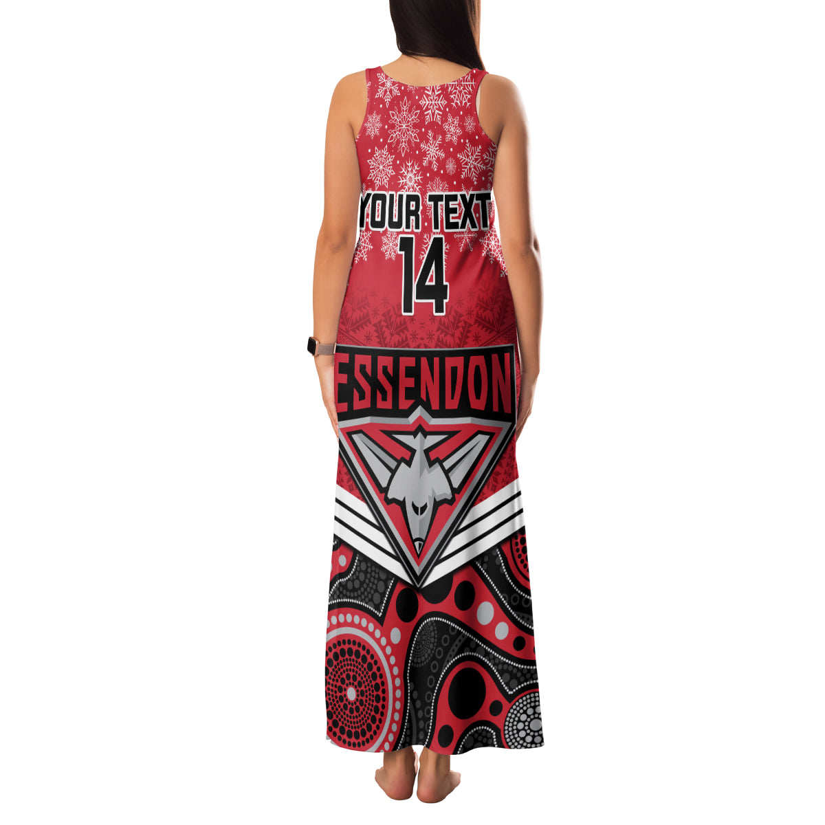 custom-essendon-football-christmas-family-matching-tank-maxi-dress-and-hawaiian-shirt-merry-xmas-2023-mix-aboriginal-art