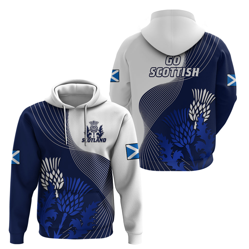Scotland Rugby Hoodie Thistle Unique Go Scottish Blue Version - Vibe Hoodie Shop