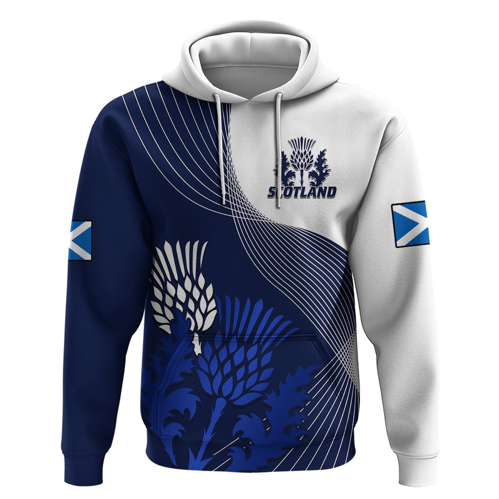 Scotland Rugby Hoodie Thistle Unique Go Scottish Blue Version - Vibe Hoodie Shop
