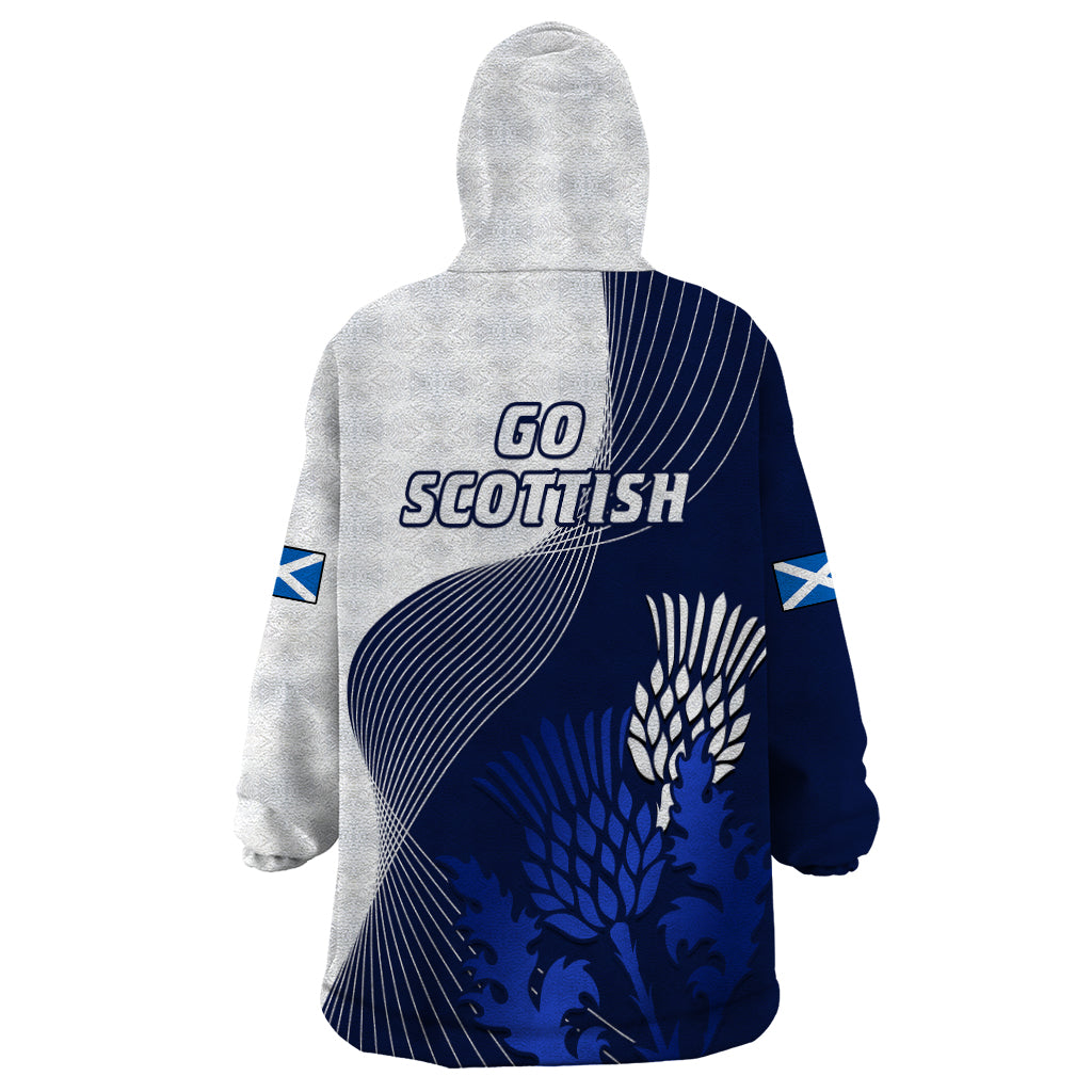 Scotland Rugby Wearable Blanket Hoodie Thistle Unique Go Scottish Blue Version - Vibe Hoodie Shop