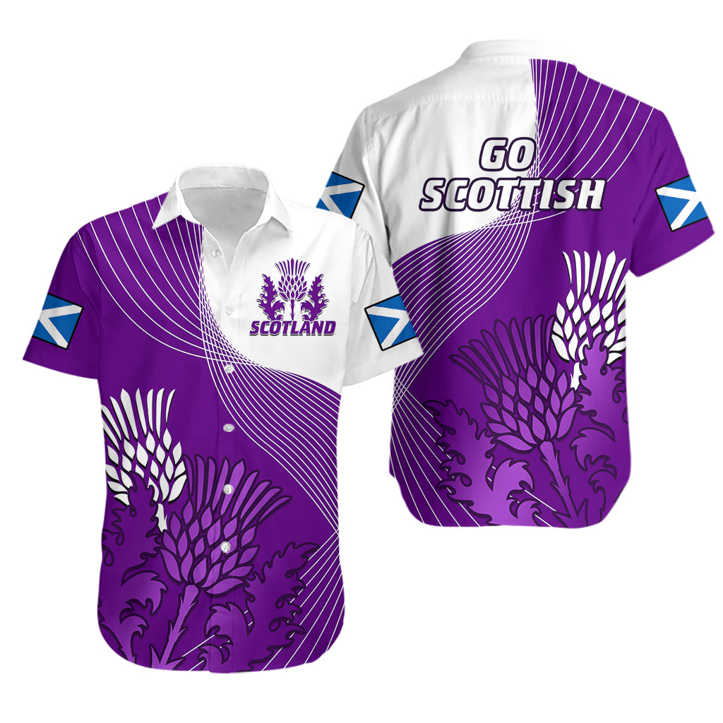 Scotland Rugby Hawaiian Shirt Thistle Unique Go Scottish Purple Version - Vibe Hoodie Shop