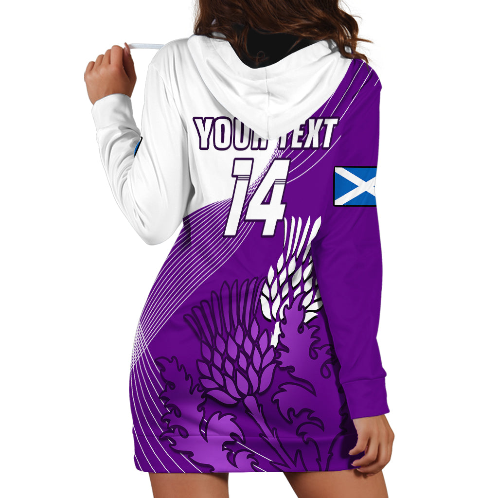 (Custom Text And Number) Scotland Rugby Hoodie Dress Thistle Unique Go Scottish Purple Version - Vibe Hoodie Shop