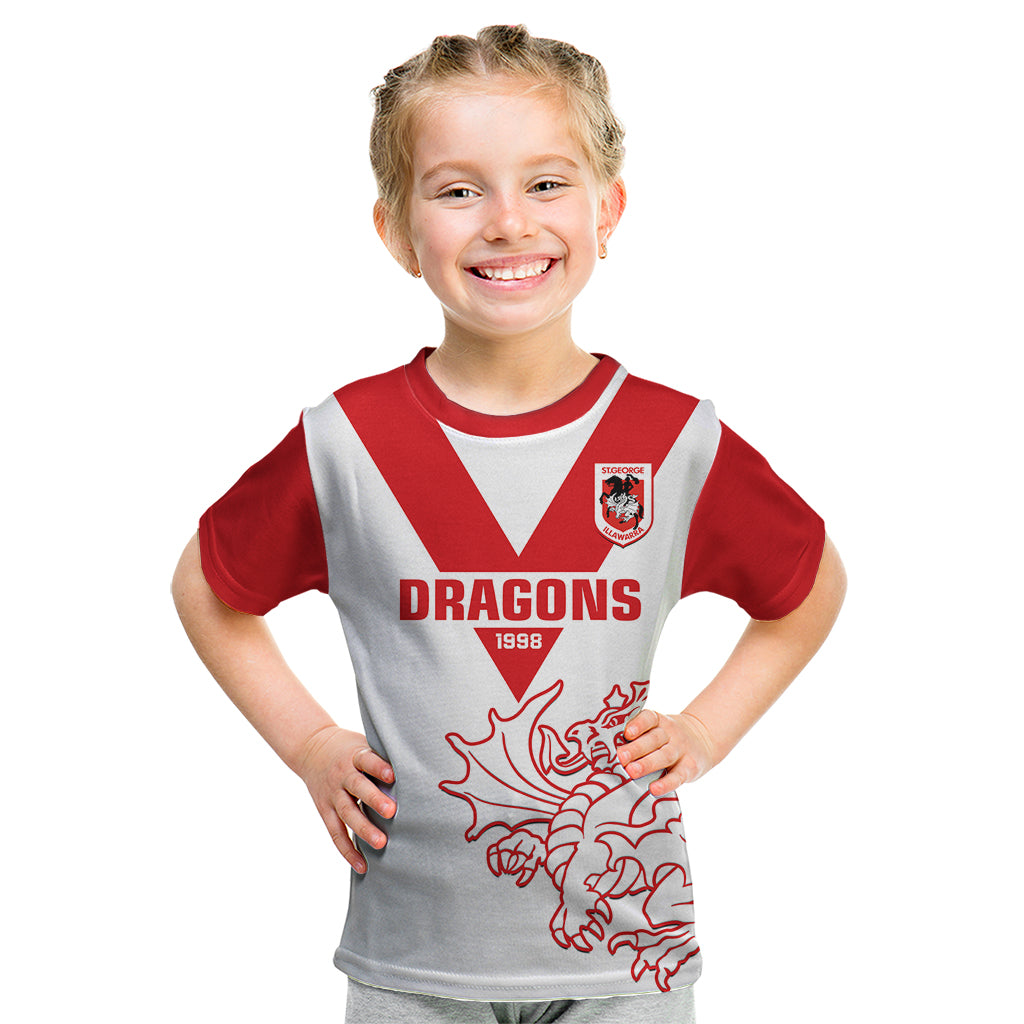 Dragons Rugby Kid T Shirt Simple St George Illawarra - Vibe Hoodie Shop