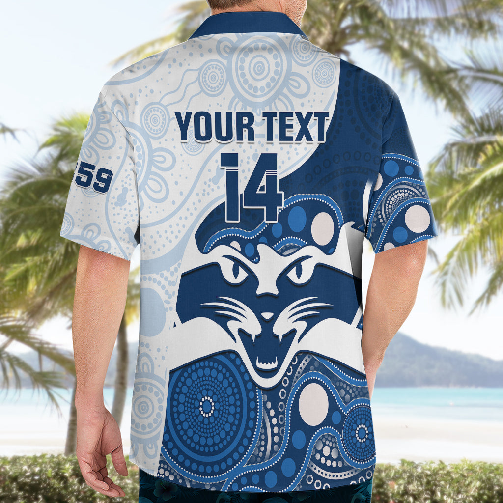 Personalised Geelong Football Hawaiian Shirt Go Cats Indigenous Art - Vibe Hoodie Shop