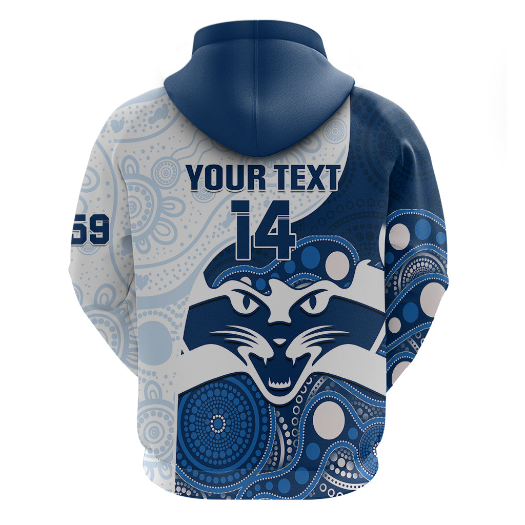 Personalised Geelong Football Hoodie Go Cats Indigenous Art - Vibe Hoodie Shop