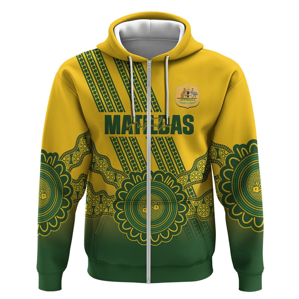 Custom Australia Matildas Hoodie Aussie Aboriginal Gold Version - Vibe Hoodie Shop