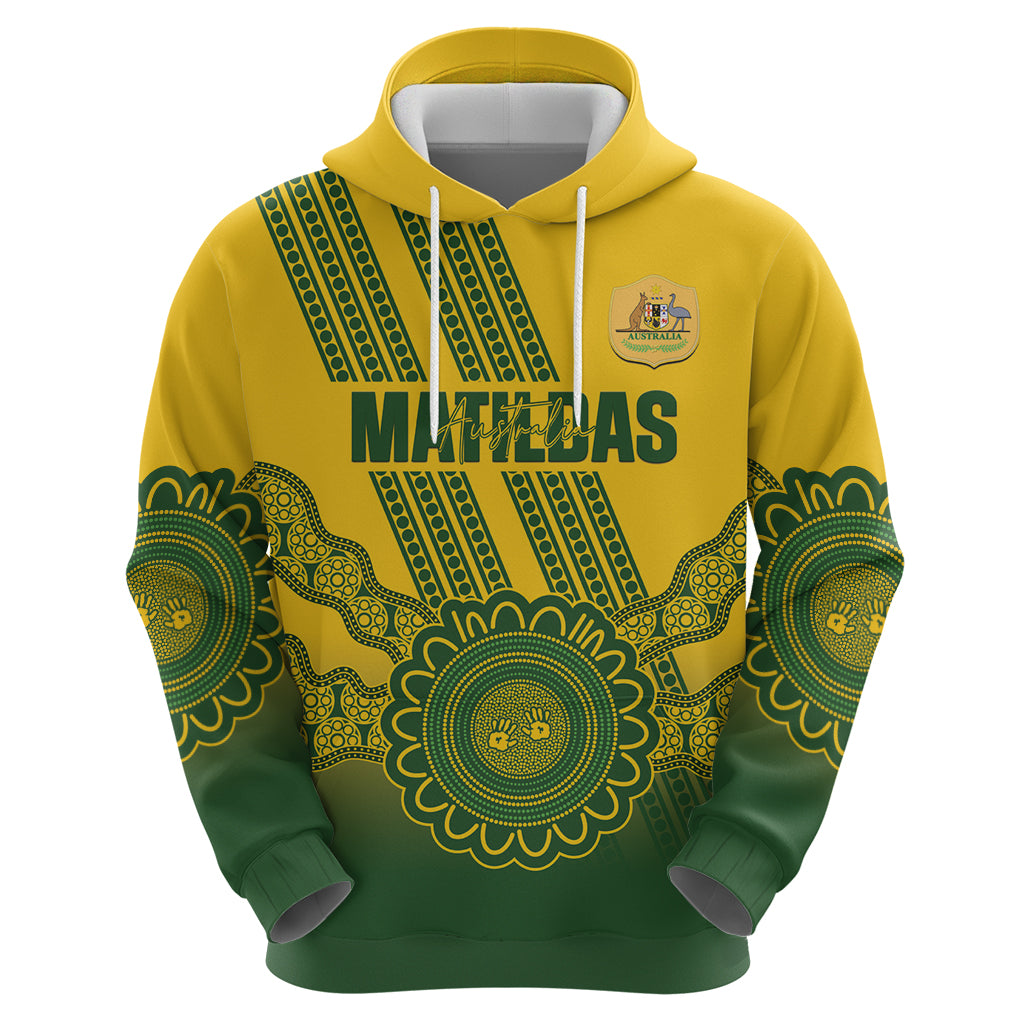 Custom Australia Matildas Hoodie Aussie Aboriginal Gold Version - Vibe Hoodie Shop