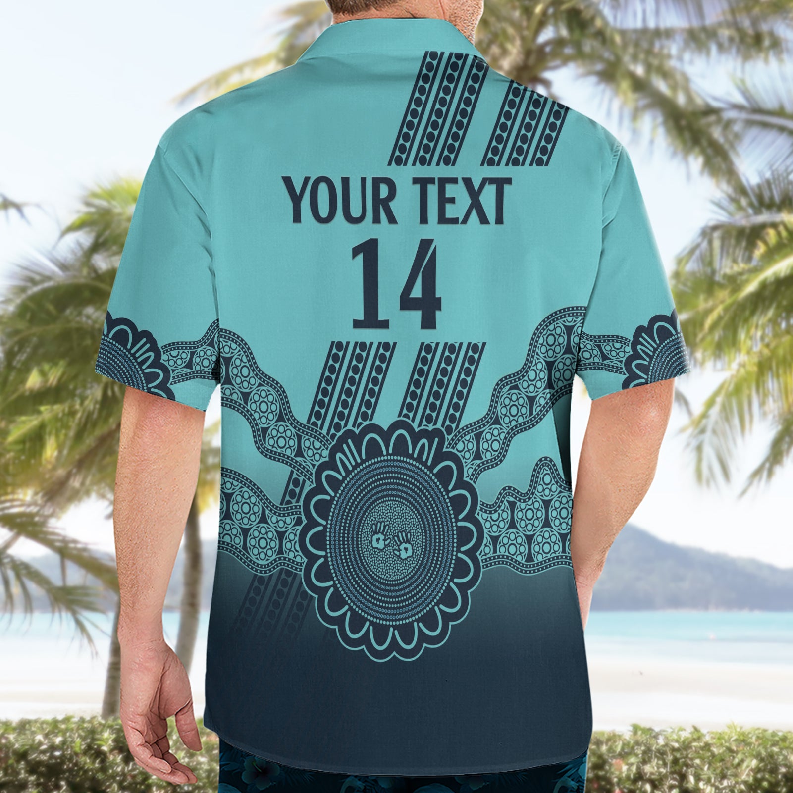 Custom Australia Matildas Hawaiian Shirt Aussie Aboriginal Turquoise Version - Vibe Hoodie Shop