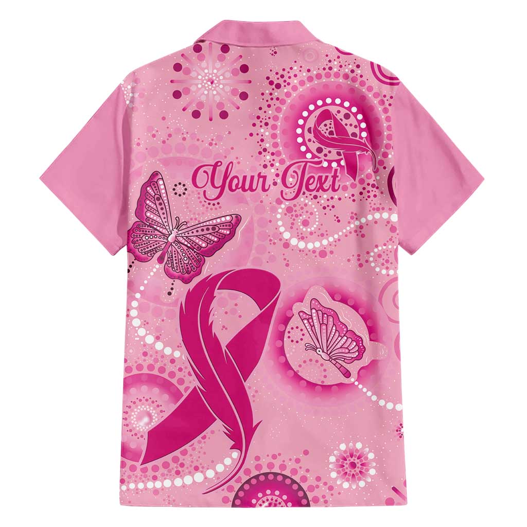 Personalised Australia Indigenous Hawaiian Shirt Breast Cancer Ribbon Think Pink - Pink Version - Vibe Hoodie Shop