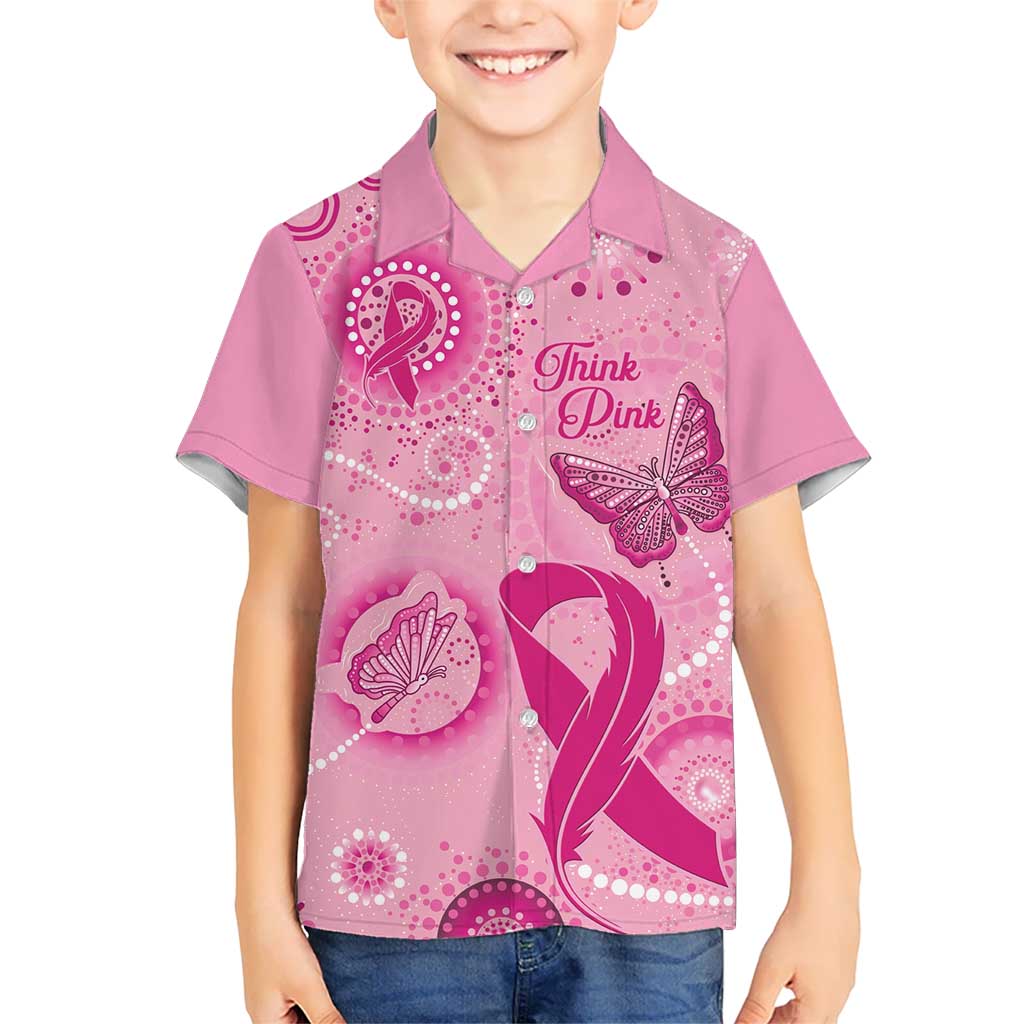 Personalised Australia Indigenous Hawaiian Shirt Breast Cancer Ribbon Think Pink - Pink Version - Vibe Hoodie Shop