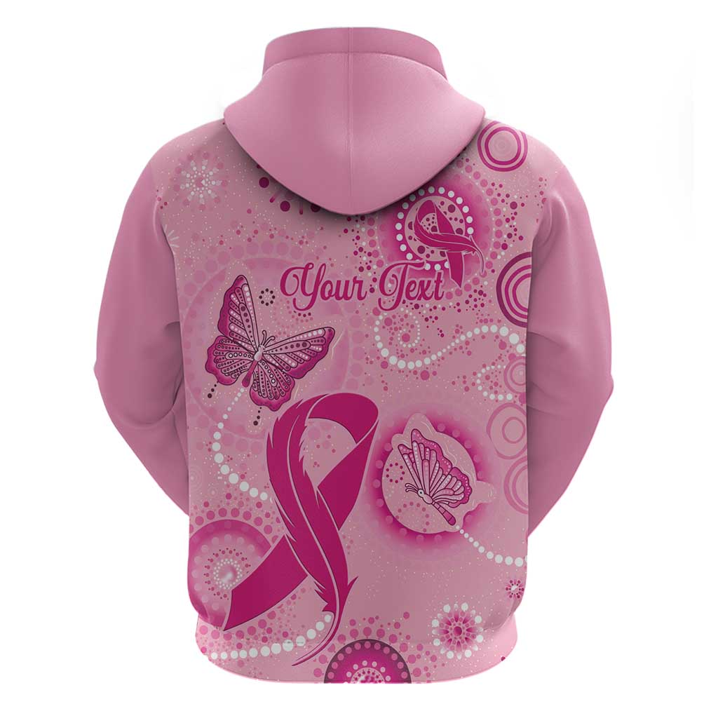 Personalised Australia Indigenous Hoodie Breast Cancer Ribbon Think Pink - Pink Version - Vibe Hoodie Shop