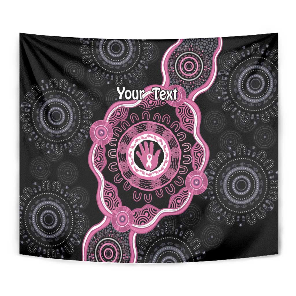 Personalised Australia Breast Cancer Tapestry Brave Strong Aboriginal Art - Vibe Hoodie Shop