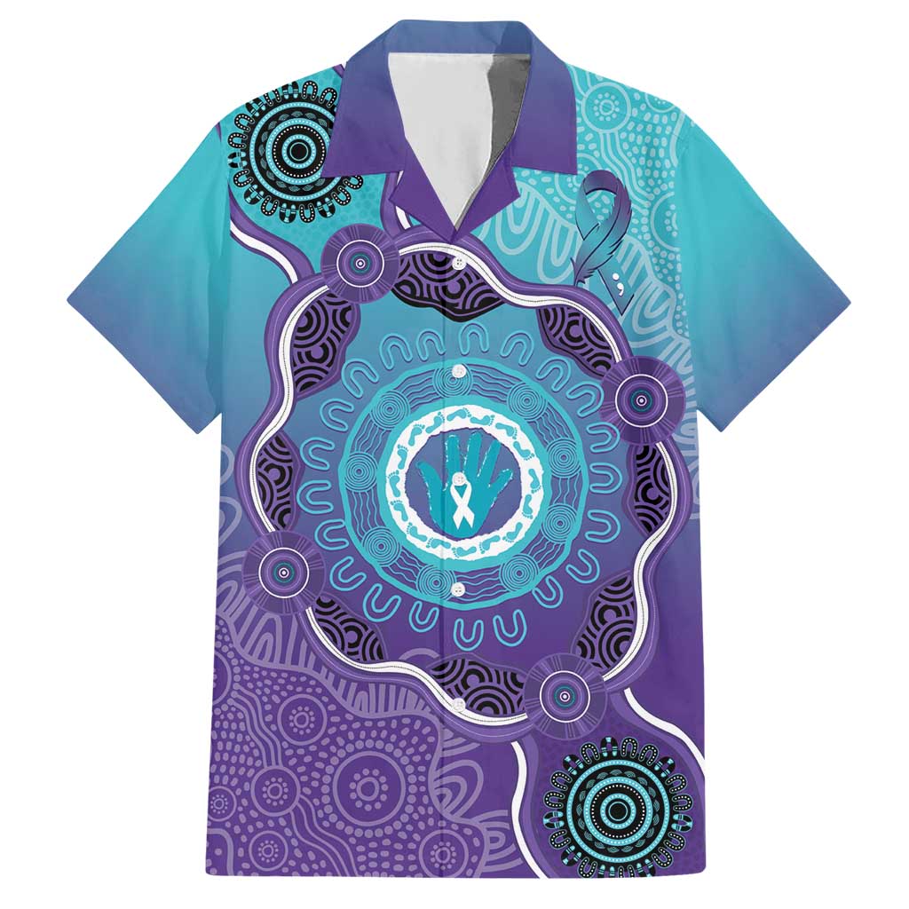 Australia Indigenous Hawaiian Shirt Suicide Prevention Month Ribbon Aboriginal Art - Vibe Hoodie Shop