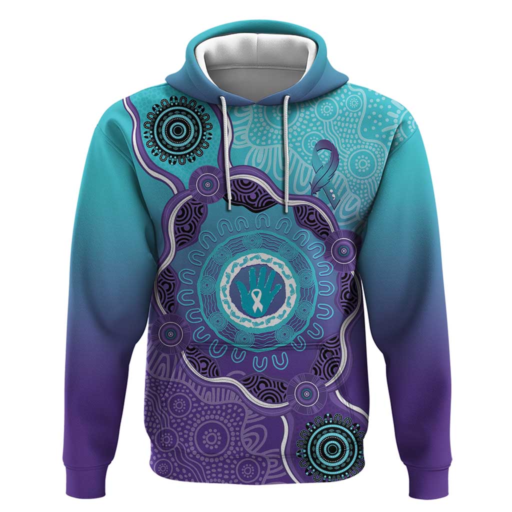 Australia Indigenous Hoodie Suicide Prevention Month Ribbon Aboriginal Art - Vibe Hoodie Shop