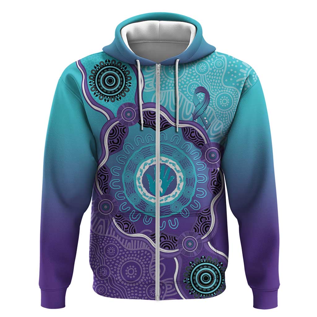 Australia Indigenous Hoodie Suicide Prevention Month Ribbon Aboriginal Art - Vibe Hoodie Shop