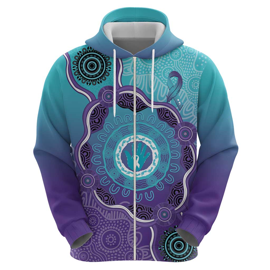 Australia Indigenous Hoodie Suicide Prevention Month Ribbon Aboriginal Art - Vibe Hoodie Shop