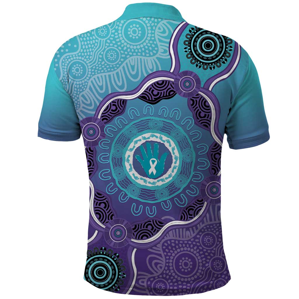 Australia Indigenous Polo Shirt Suicide Prevention Month Ribbon Aboriginal Art - Vibe Hoodie Shop