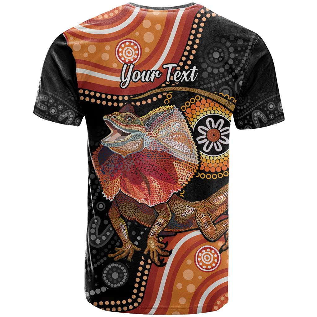 Personalised Australia Frilled Lizard T Shirt Aboriginal Art - Vibe Hoodie Shop