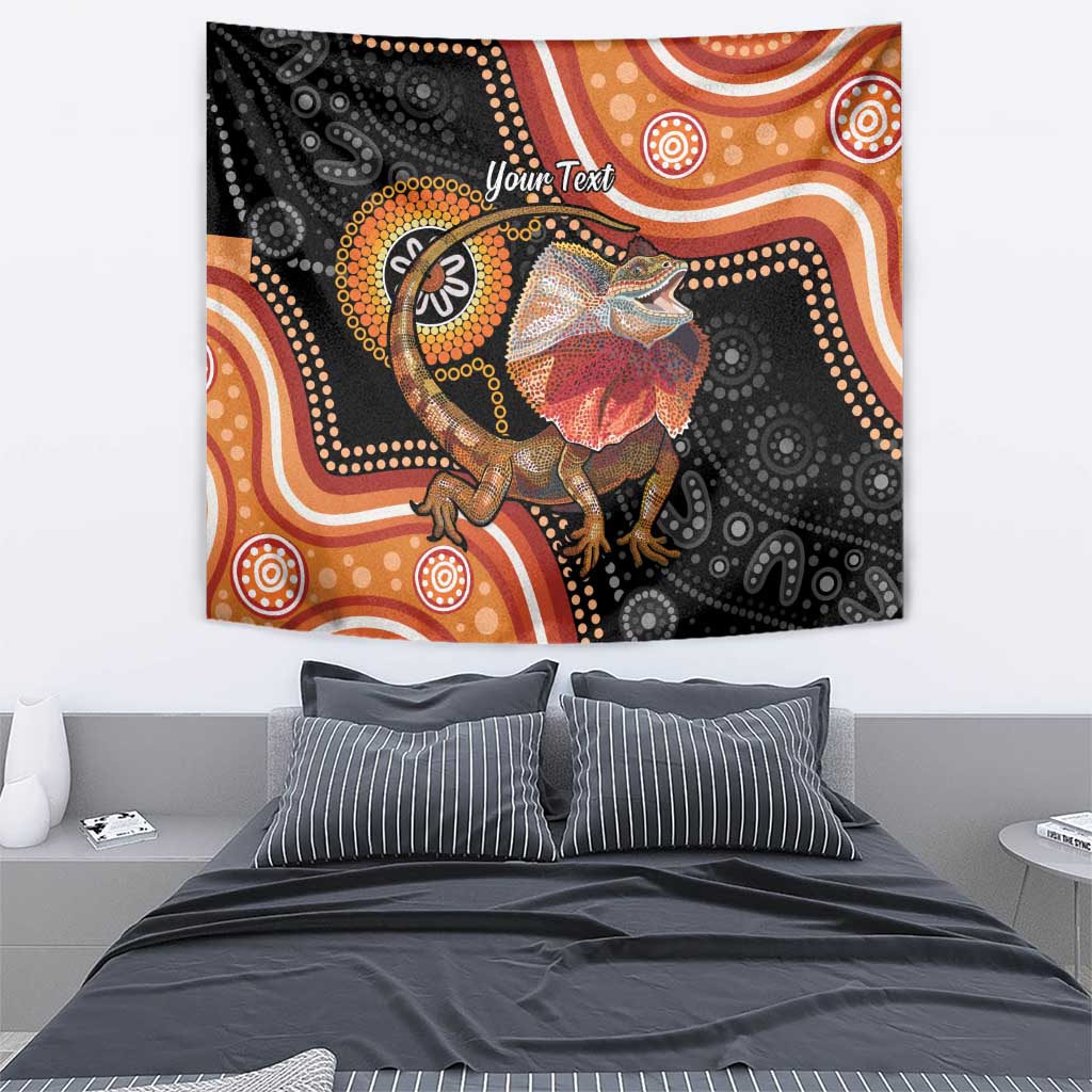 Personalised Australia Frilled Lizard Tapestry Aboriginal Art - Vibe Hoodie Shop