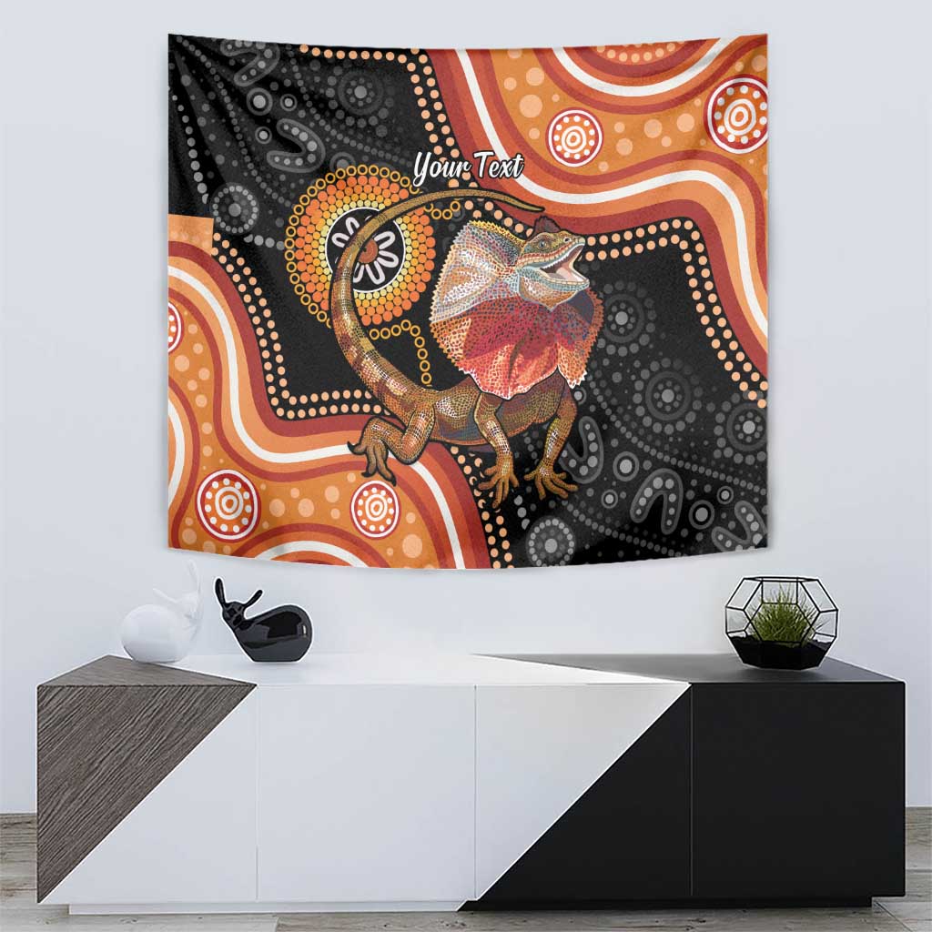 Personalised Australia Frilled Lizard Tapestry Aboriginal Art - Vibe Hoodie Shop